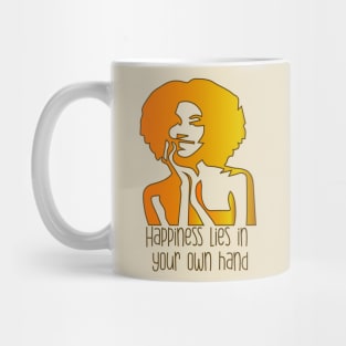 Happiness Lies in Your Own Hand Mug